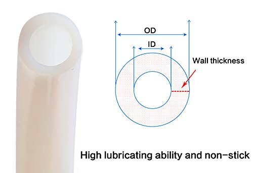 Ptfe Teflon Tubing 5Ft   4Mm Id X 6Mm Od For 3.0 Filament Bowden 3D Printer   Allen Tech Ptfe Teflon Tube