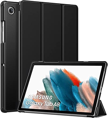 Proelite Smart Flip Case Cover For Samsung Galaxy Tab A8 10.5Inch 2023/2022 SmX200/ SmX205/ SmX207, Black