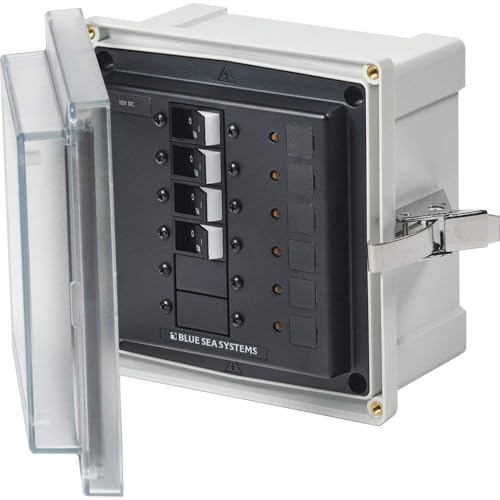 Blue Sea 3134 - Sms Panel Enclosure W/4 Branch (12/24V) - 12/24V Dc,WBAUVB0BDSHMGS5