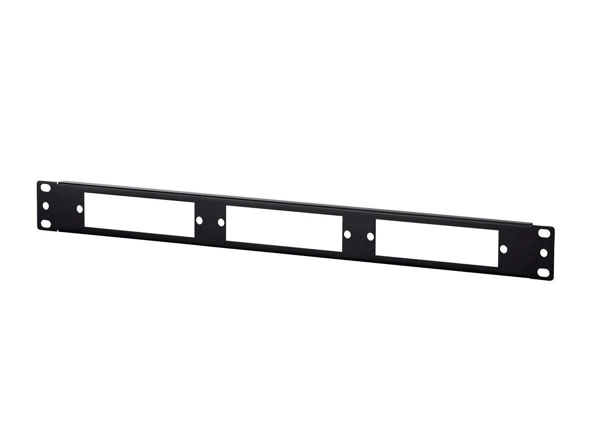 Monoprice Blank Fiber Patch Panel   3Lgx Cassettes 1U, 16 Gauge Steel, 19 Inch, Black