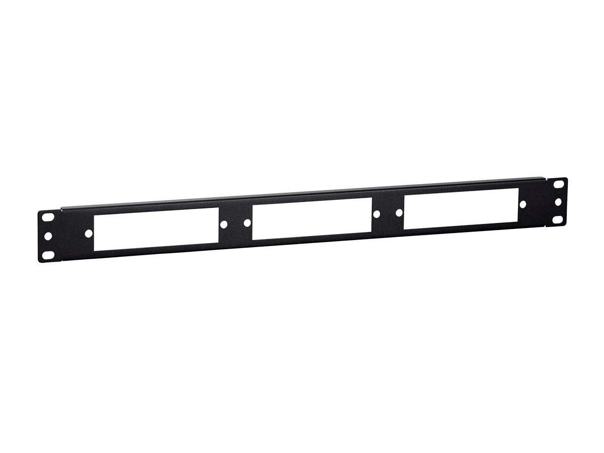 Monoprice Blank Fiber Patch Panel   3Lgx Cassettes 1U, 16 Gauge Steel, 19 Inch, Black