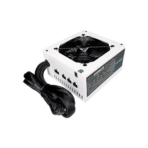 Apevia Atx Es700 Wh Essence 700W Atx Semi Modular Gaming Power Supply With Auto Thermally Controlled 120Mm Black Fan, 115/230V S