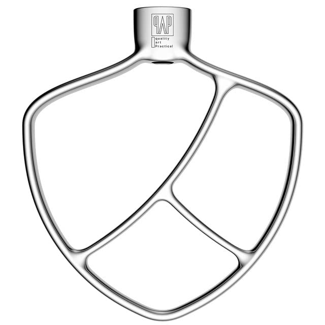 Flat Beater Replacement For Kitchenaid 5Plus/6 Qt. Bowl Lift Stand Mixers/Polished 18/8 Stainless Steel Paddle Accessories/No Co