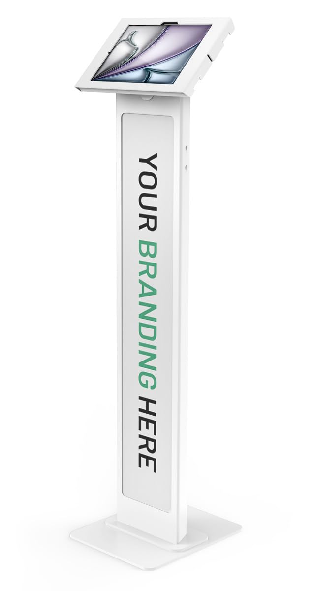 Ipad Air M2/M3/M4 11In, Apex Enclosure Brandable Floor Stand - White