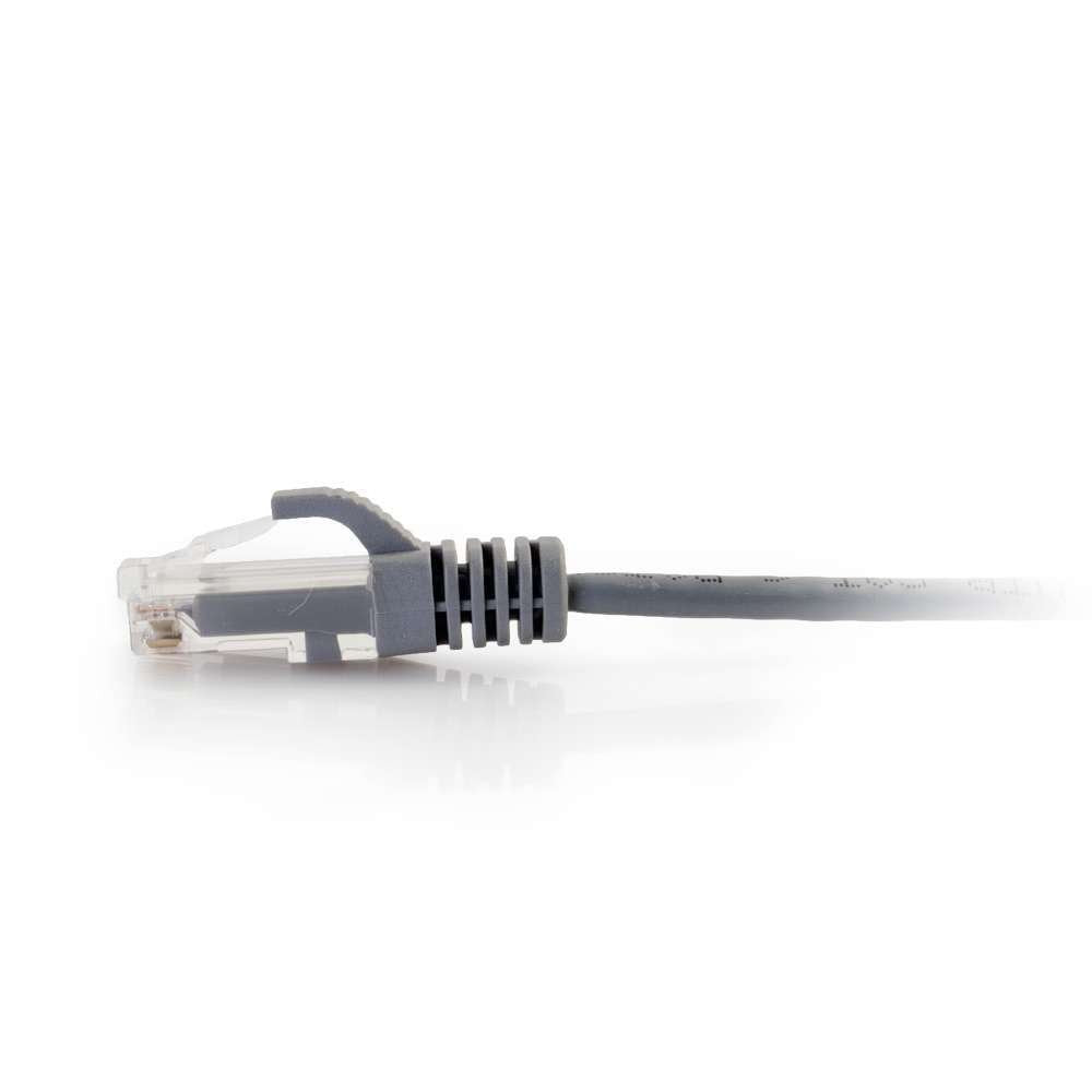 C2G/Cables To Go 01084 Cat6 Snagless Unshielded (Utp) Slim Network Patch Cable, Grey (6 Inches)