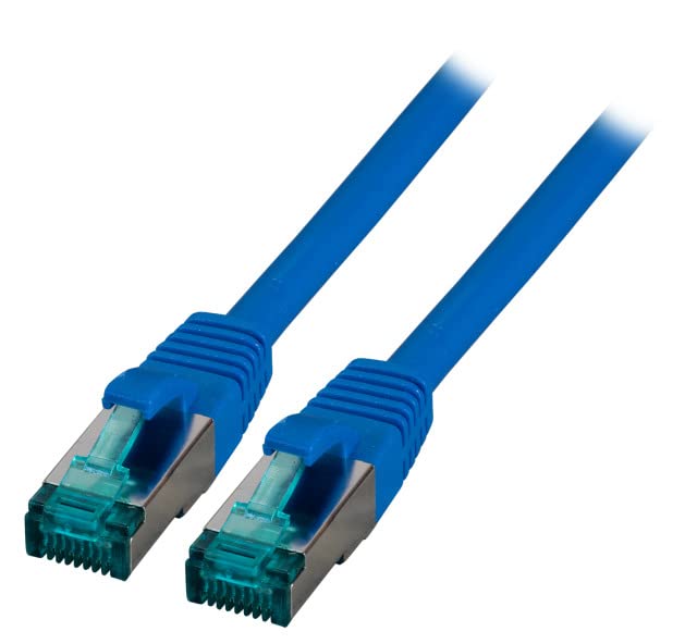 EFB-Elektronik MK6001.0,5BL Cat.6A S/FTP Patch Cable, 500mm Length, Blue