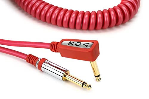 Vox Vcc090 Red Coiled 1/4'' Cable With Mesh Bag, 29.5'