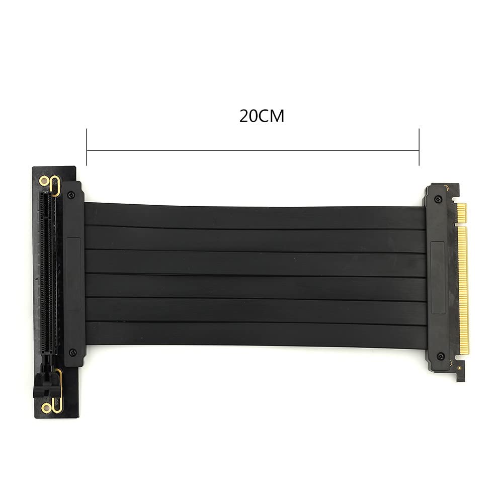 Lilila Ree Gaming Pcie 3.0 16X Pci E Riser Extension Cable Gpu Mount Bracket Graphics Flexible Cable Card Vertical 90 Degree 20C