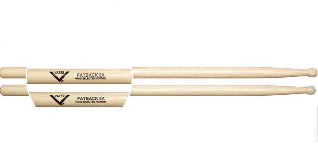 Vater 3A Wood Tip Hickory Drum Sticks, Pair