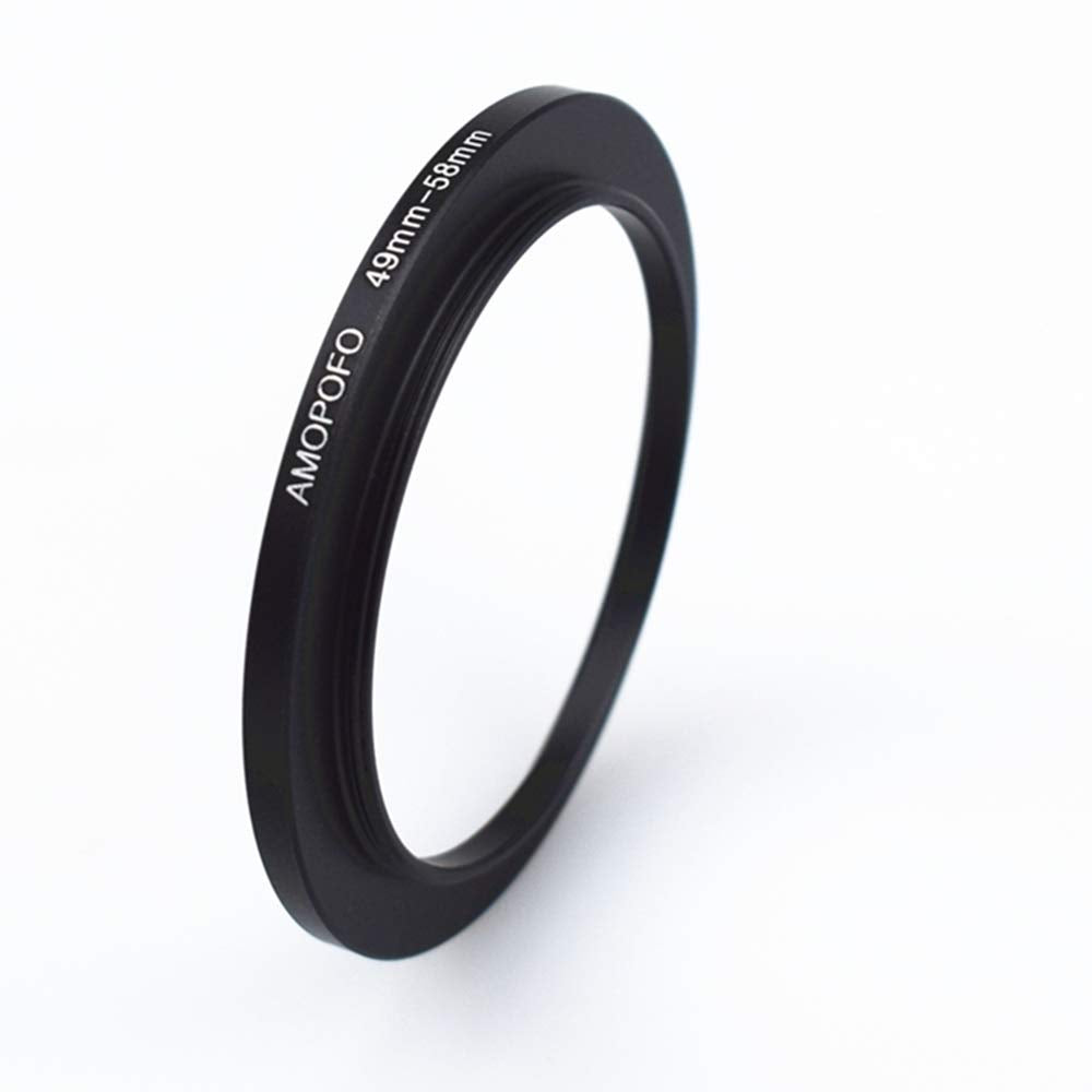 Metal Step Up Ring Adapter 49Mm To 58Mm Step Up Lens Adapter Ring For Filters,Made Of Cnc Machined Space Aluminum With Matte Black Electroplated Finish