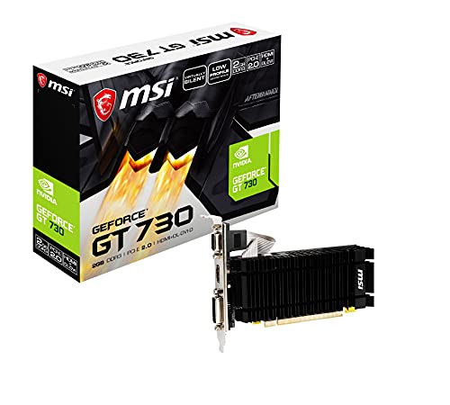 Msi Gaming 64 Bit Dual Link Dvi D/Hdmi Nvidia Geforce Low Profile Graphics Card (N730K 2Gd3H/Lpv1)