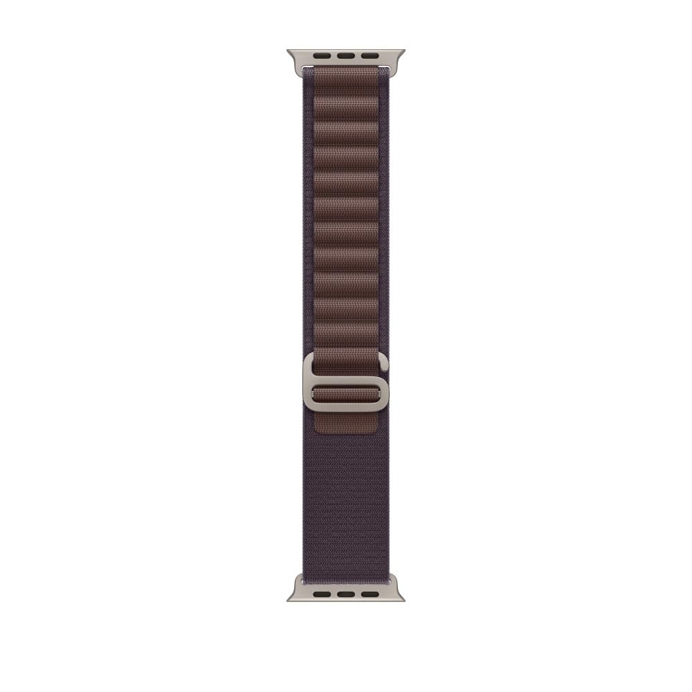Apple Watch Band - Alpine Loop (49mm) - Indigo with Rugged Titanium Finish - Medium