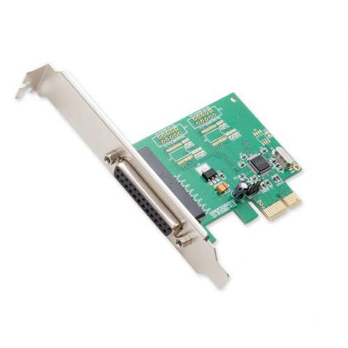 Syba 1 Port Db25 Parallel Pcie X1 Expansion Card Wch382L Chipset Ieee1284 Si Pex10010, Green