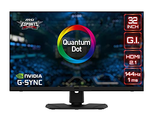 Msi Mpg321Ur Qd, 32 '' Gaming Monitor, 3840 X 2160 (Uhd), Ips With Quantum Dot Technology, 1Ms, 144Hz, G Sync Compatible, Hdr 60