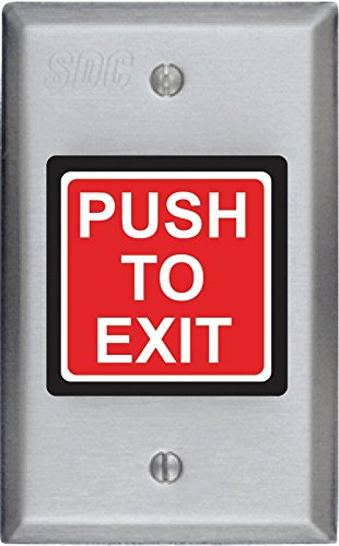 SDC 423U Push to Exit Switch, 2 Button-Integrated Electronic Timer, 1-60 Seconds, Stainless Steel