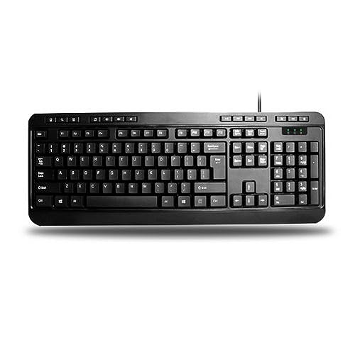 Adesso Akb 132Ub Spill Resistant Multimedia Desktop Usb Keyboard For Windows