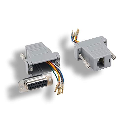 Cablewholesale Modular Adapter, Gray, Db15 Female To Rj45 Female
