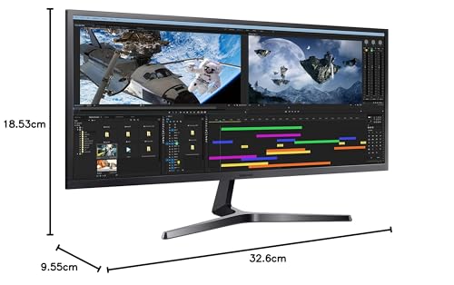 Samsung 34 Inch Sj55W Ultrawide Gaming Monitor (Ls34J550Wqnxza)     75Hz Refresh, Wqhd Computer Monitor, 3440 X 1440P Resolution