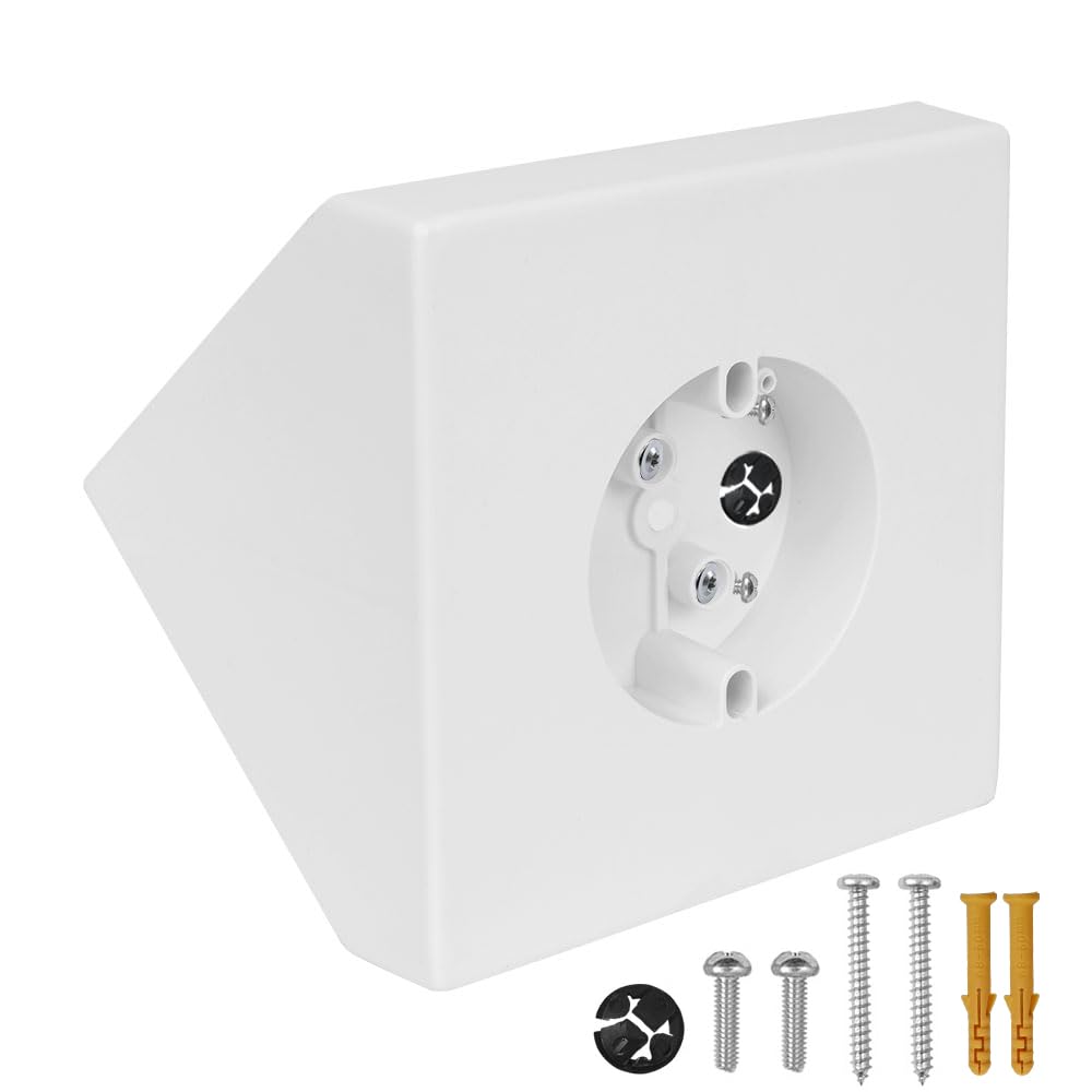 KETTKEL Ceiling Fan Mounting Bracket Kit,Ceiling Fan Angle Mount Box Fits FB900-1 Cathedral Ceiling Angles of 80 or Up, White. 1