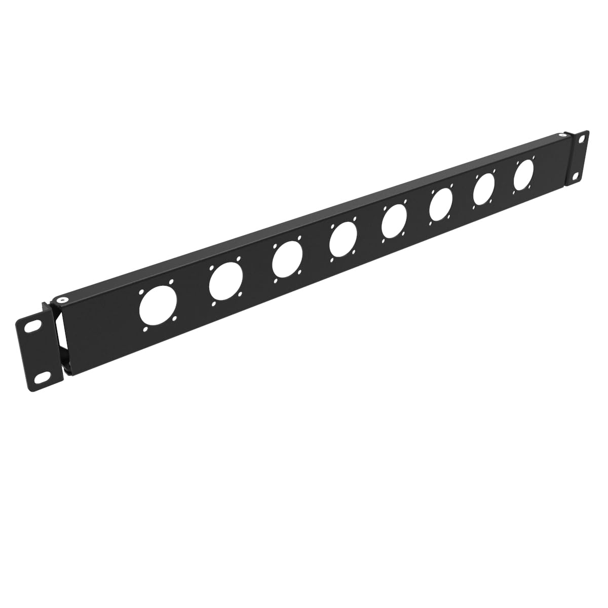 QiaoYoubang 1U Hinged Rack Panel 8D XLR HDMI Audio Rack Mount Panel for 19 inches Rack Mount (1U8D)
