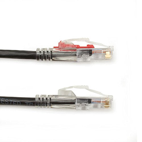 Black Box Gigatrue 3 Cat6 550-Mhz Lockable Patch Cable (Utp), Black, 1-Ft. (0.3-M)