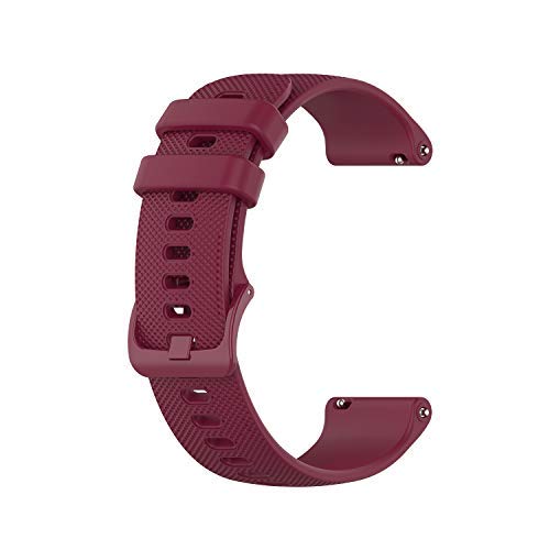 Ecsem Soft Silicone Smart Watch Replacement Straps/Bands Compatible With Blackview Bv-Sw01,Bv-Sw02(Winered)