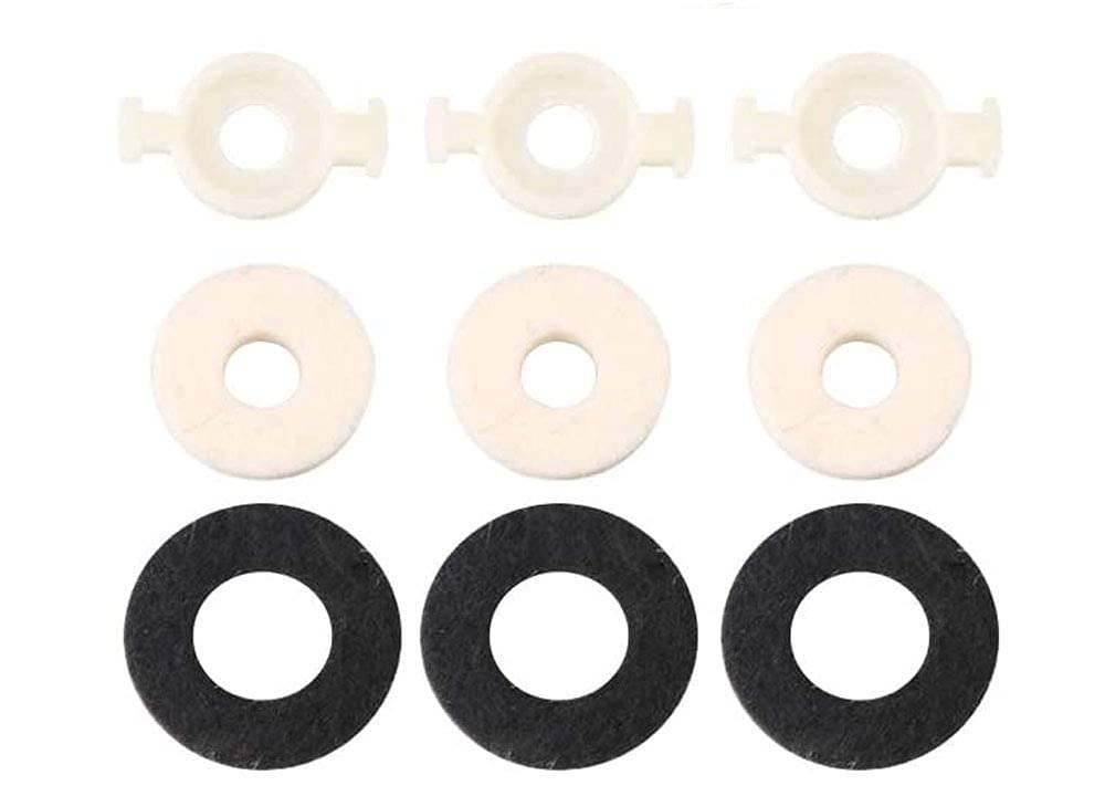 Jiayouy 16Pcs Trumpet Valve Spring Felt Washers Cork Pad Set Trumpet Valve Replacement Parts