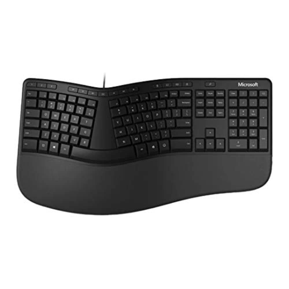 Microsoft Lxm 00004 Wired Ergonomic Keyboard, Black