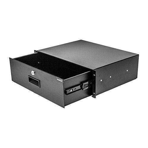 Navepoint Server Cabinet Case 19 Inch Rack Mount Dj Locking Lockable Deep Drawer With Key 3U
