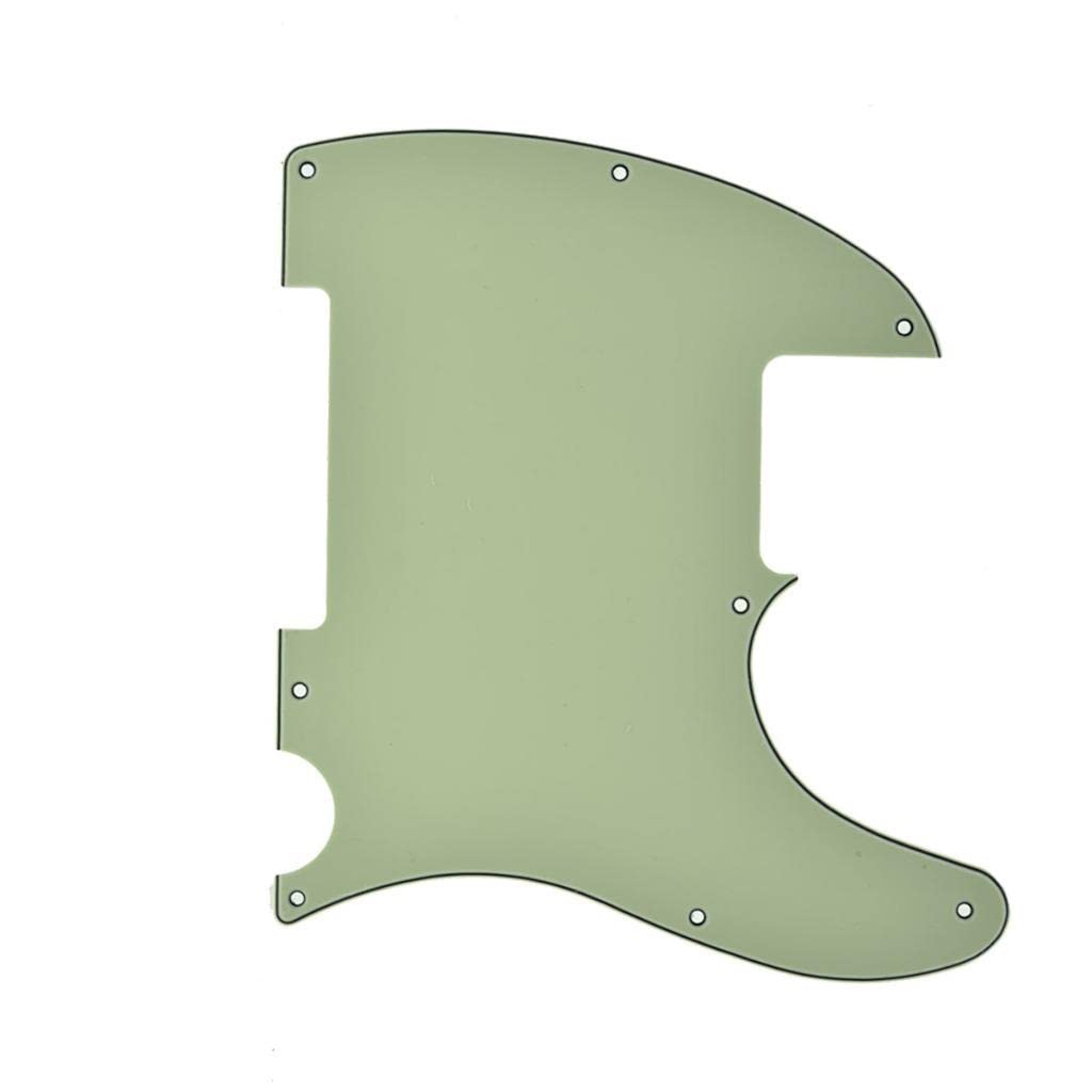 Kaish 8 Hole Tele Blank Guitar Pickguard Tele Pick Guard Scratch Plate For Telecaster Esquire Mint Green