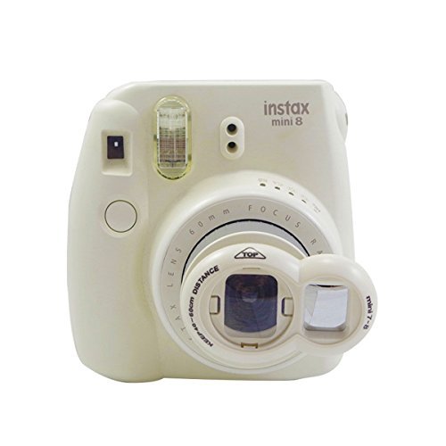 Forapid Mini Selfie Lens Close Up Lens With Self Portrait Mirror Compatible With Fujifilm Mini 9 Mini 8 Mini 7S, Polaroid 300 Film Cameras (White)