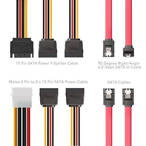 Qook 2X 2.5 Inch Ssd To 3.5 Inch Internal Hard Disk Drive Mounting Kit Bracket(Sata Data Cables And Power Cables Included)