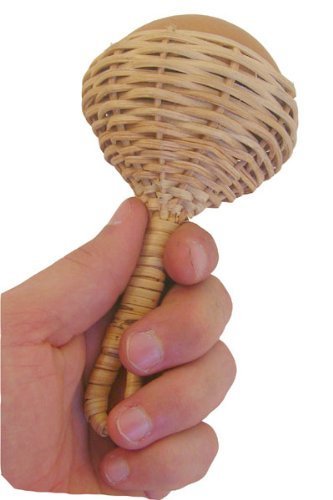 Africa Heartwood Project Single Jingle Caxixi Bottle Cap Shaker - 3 African Woven Basket With Gourd Base, Unique Jingle Sound -