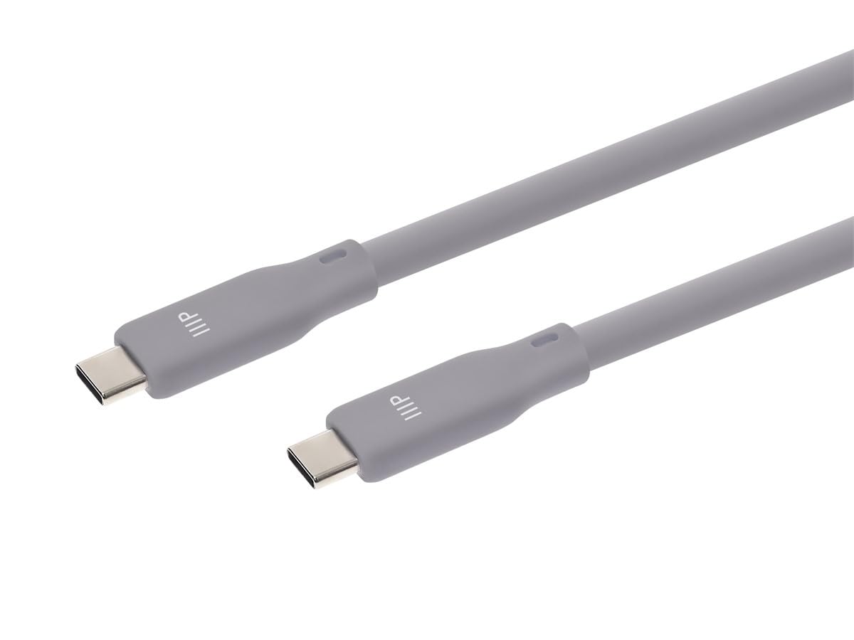 Monoprice USB4 Gen 3 Silicone Cable 3ft Gray