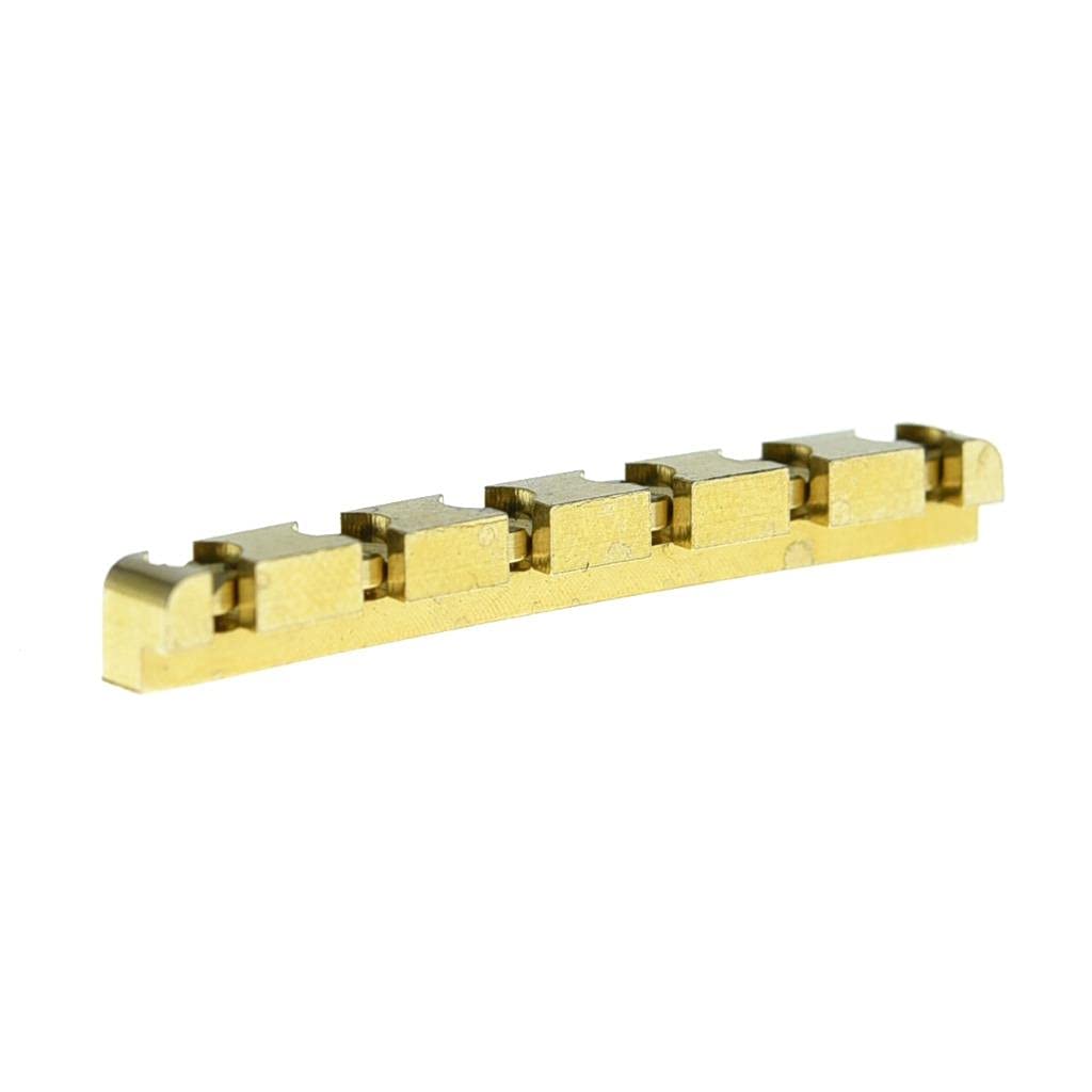 Dopro 42Mm Curved Bottom Brass Guitar Nut Height Adjustable Brass Nut Fits Strat/Tele Guitars
