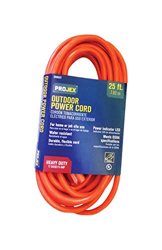PROJEX 3506037 Indoor & Outdoor 25 ft. Orange Extension Cord