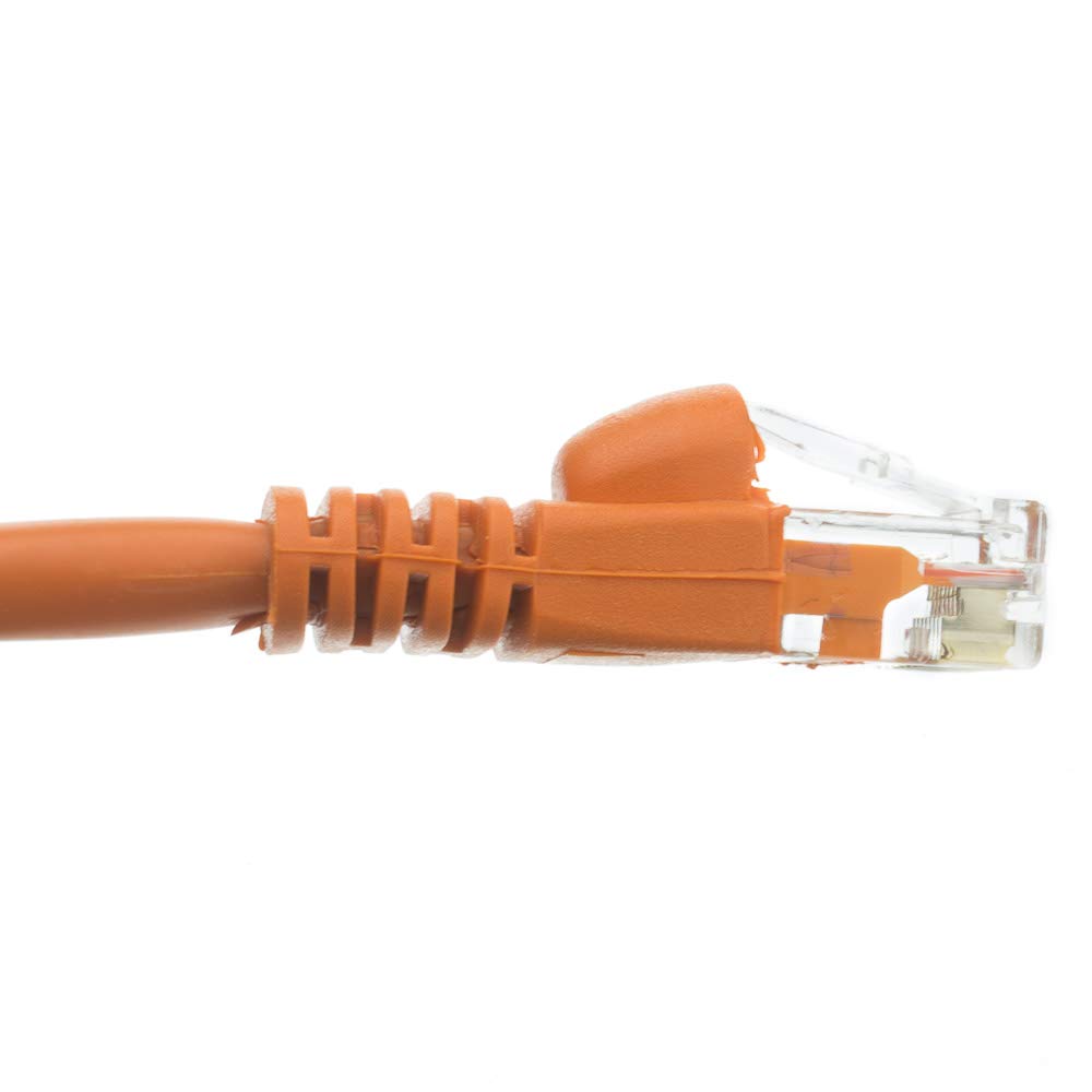 Cablewholesale 100 Foot Orange Cat6A Ethernet Patch Cable, Snagless/Boot With Rj45 Connector, 500 Mhz, 24 Awg, Utp(Unshielded Tw
