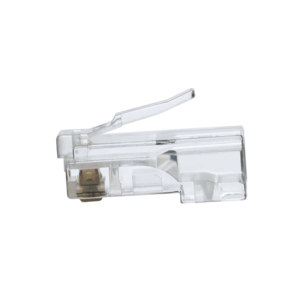 Klein Tools Vdv826-628 Rj45 Connectors, Cat5E Modular Data Plugs With 3-Pronged Contact For Solid Or Stranded Conductors, 10-Pac