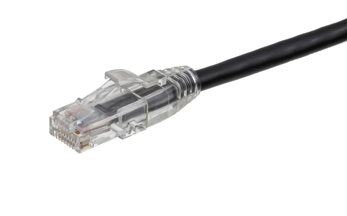 Axiom 8Ft Cat6 550Mhz Patch Cable Clear-Snagless Universal Boot (Black)