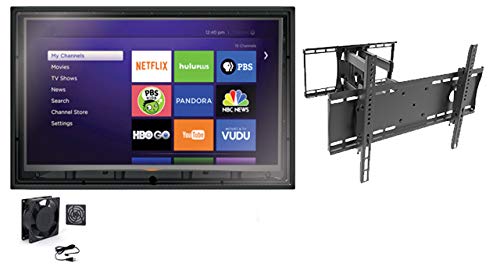 The Tv Shield 44 50' Outdoor Tv Enclosure, Combo Pack (Full Motion Mount And Fan), (2Nd Generation), Fits 44 50' Television