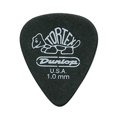 Dunlop 488R1.0 Tortex� Pitch Black, Black, 1.0Mm, 72/Bag