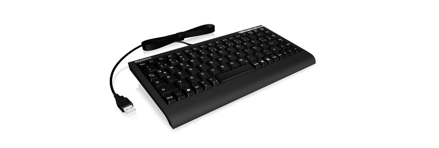 KeySonic ACK-595C+ US Softskin PS2/USB Black, 12509 (Black)