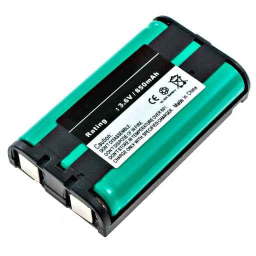 Panasonic Kx-Tga542M Cordless Phone Battery Ni-Mh, 3.6 Volt, 850 Mah - Ultra Hi-Capacity - Replacement For Panasonic Hhr-P104 Re