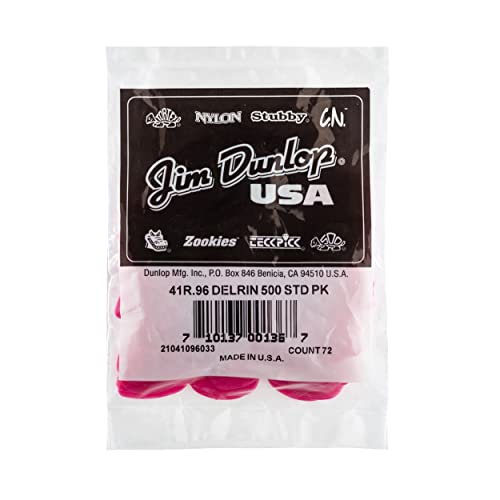 Jim Dunlop 41R.96 Delrin�, Dark Pink, .96Mm, 72/Bag
