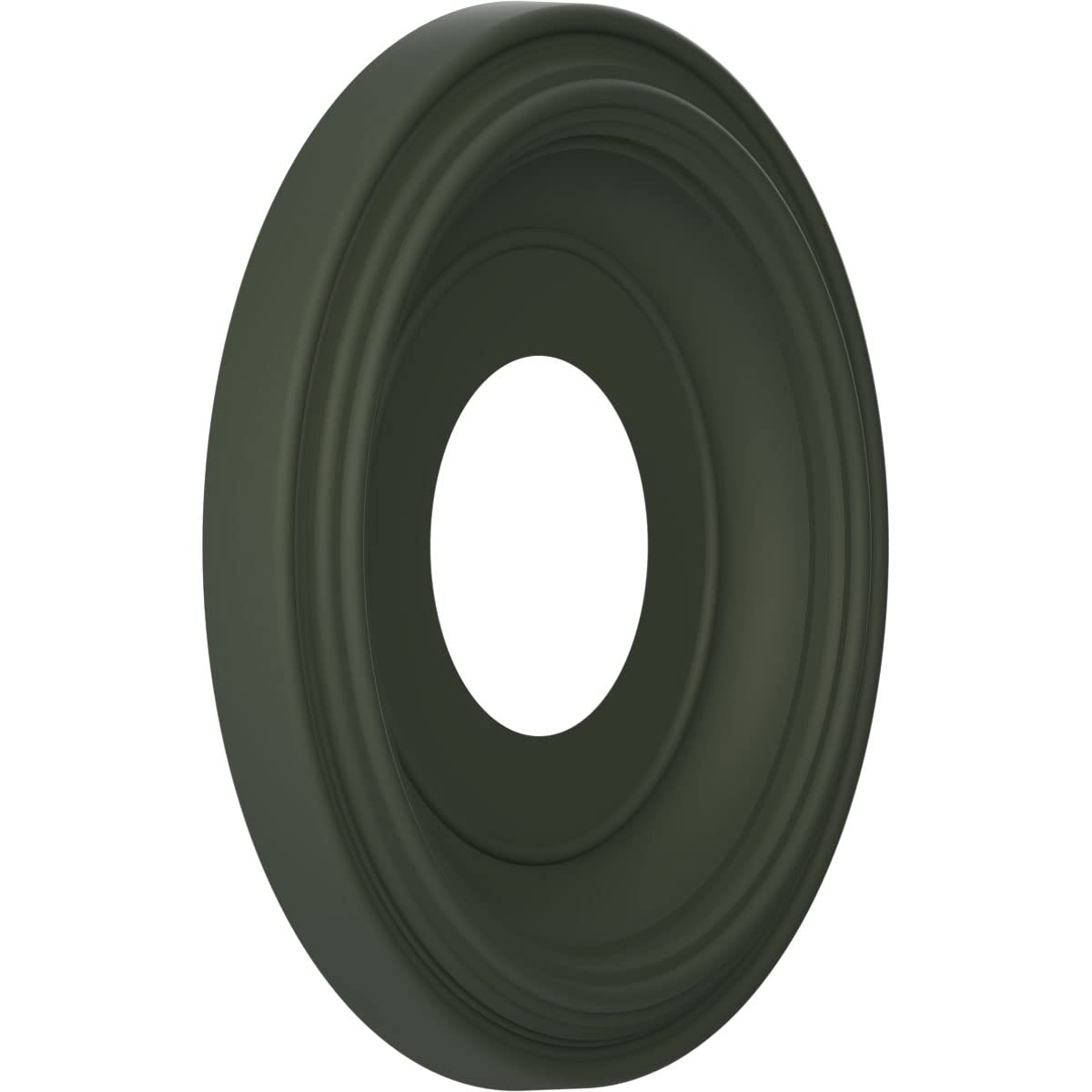 Ekena Millwork Cmp10Trghc Traditional Thermoformed Pvc Ceiling Medallion (Fits Canopies Up To 5 1/2''), 10''Od, Ultracover Satin