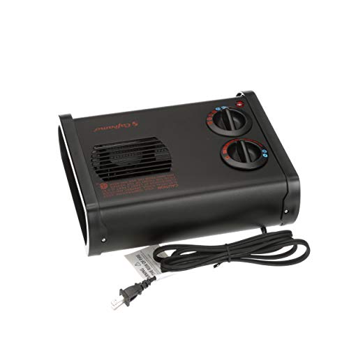 Caframo True North Heater. Low Profile, Quiet, Powerful Heater For Work And Home. Black
