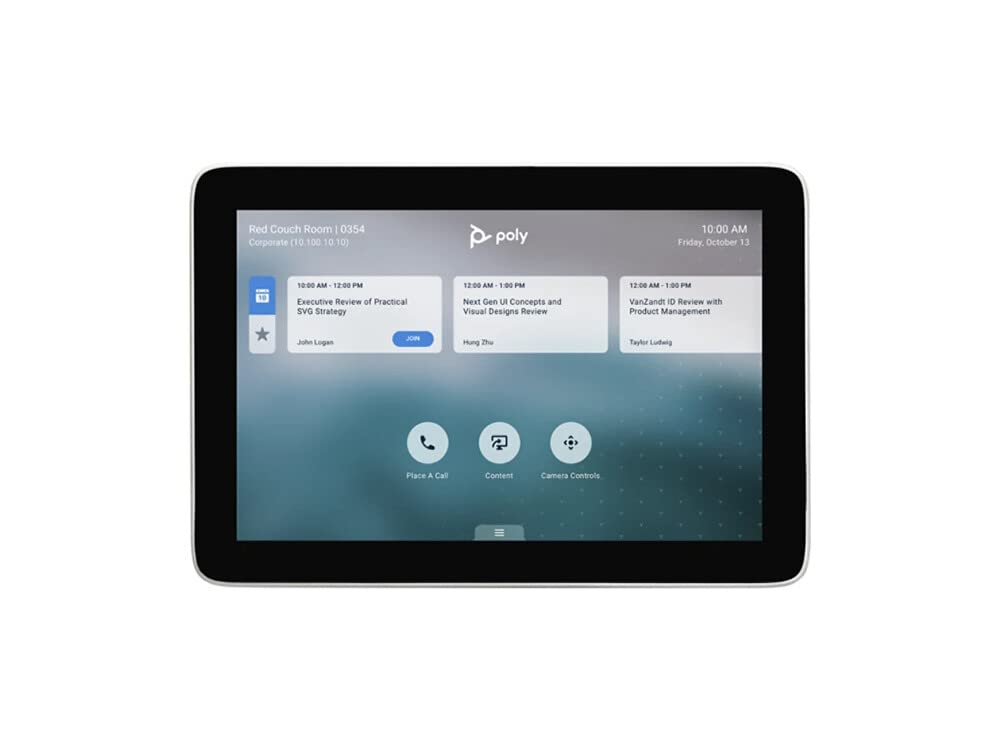 Poly - TC8 Touch Controller (Plantronics) - 8 High Resolution Touch Screen Display - Works with Poly Studio X Family and G7500