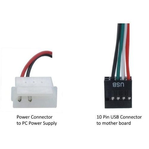 Sedna 10 Port Usb 2.0 Internal Hub (Floppy Bay)