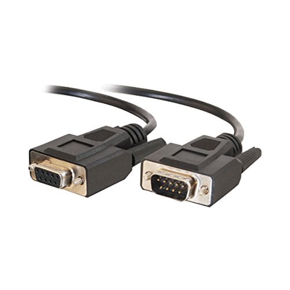 C2G 52034 Db9 M/F Serial Rs232 Extension Cable, Black (50 Feet, 15.24 Meters)