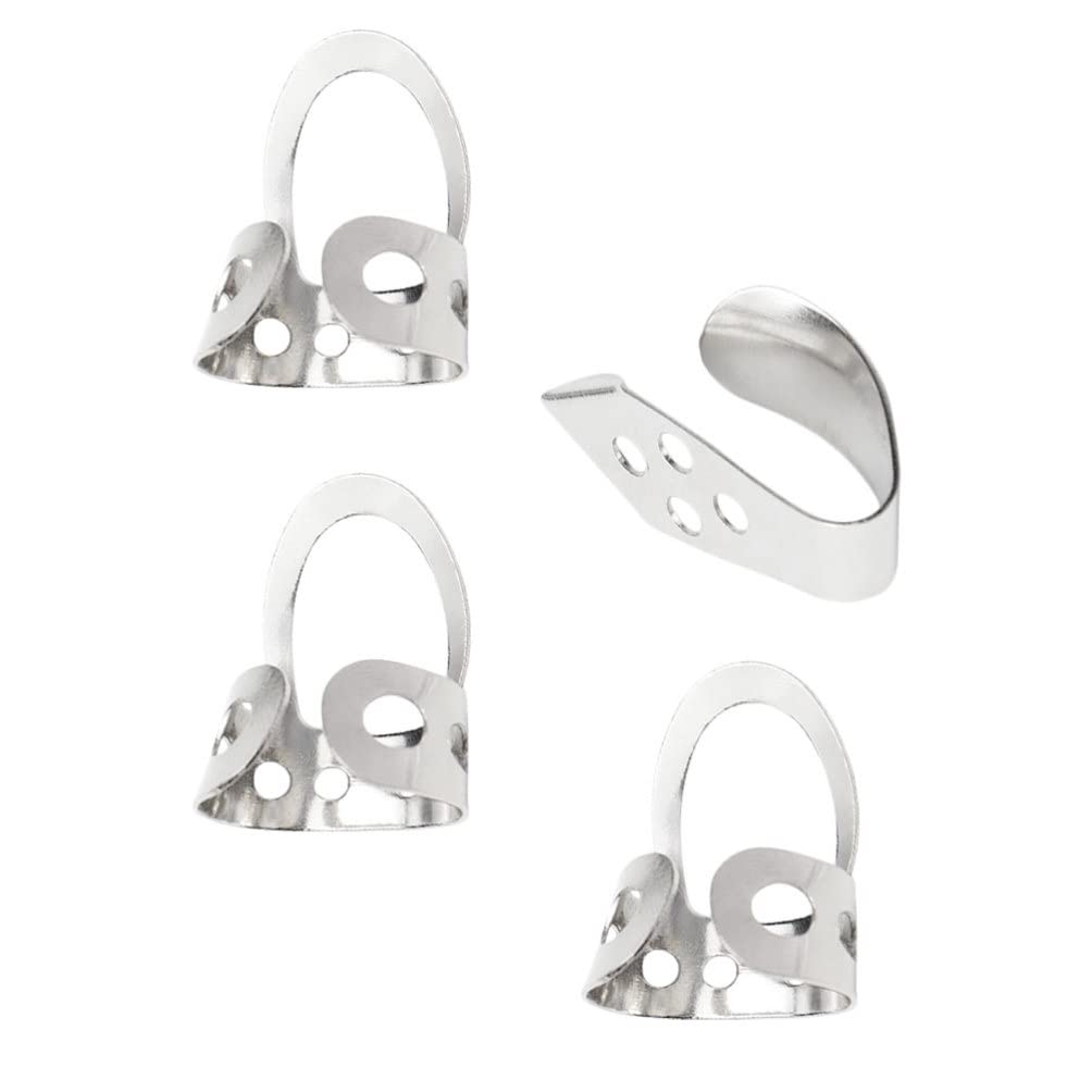 Stainless Steel Finger Picks Banjo Finger Pick Open Design Finger Pick Guitar Thumb Pick Adjustable Guitar Plectrum Guitar Acces